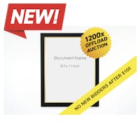 Premium Black Picture Frames with Gold Trim (11 x 8.5”) - 1200 UNIT OFFLOAD Auction!